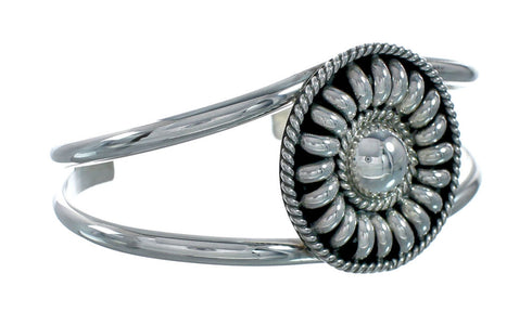 Native American Genuine Sterling Silver Cuff Bracelet X11075